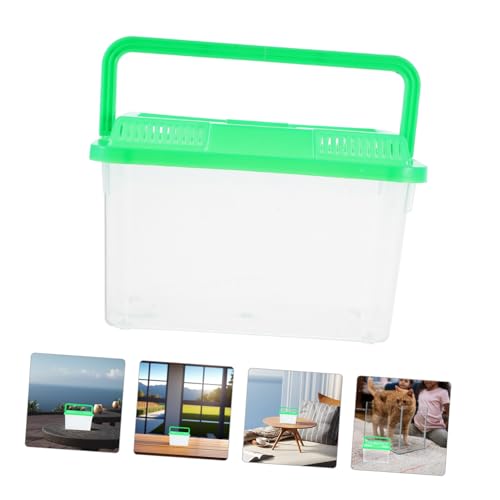 HEMOTON Desktop Handheld Portable Aquarium for Fish Turtles and Hamsters Pet Transport Box for Travel Versatile and Easy to Fish Tank Design