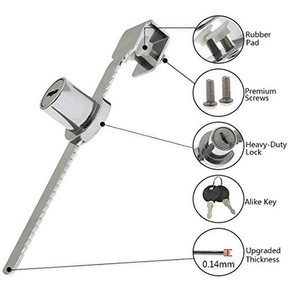BTMB 4Pcs Drawer Display Case Showcase Sliding Glass Door Ratchet Lock with 8 Keys (Keyed Alike)