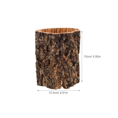 POPETPOP Reptile Hideout Cork Bark: Wood Tree Trunk Climbing Hide Terrarium Decor Shelter Cave for Gecko Lizard Snake Hermit Crab Bearded Dragons Tank Decor, 5. 89 X 4. 91 X 4. 91 Inches - size: 5.89 X 4.91 X 4.91 Inches