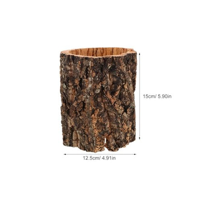 POPETPOP Reptile Hideout Cork Bark: Wood Tree Trunk Climbing Hide Terrarium Decor Shelter Cave for Gecko Lizard Snake Hermit Crab Bearded Dragons Tank Decor, 5. 89 X 4. 91 X 4. 91 Inches - size: 5.89 X 4.91 X 4.91 Inches