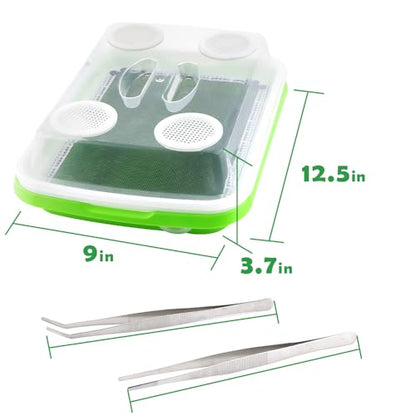 1 Pack Mealworms Breeding Kit Mealworms Keeper with 2 Pcs Insect Stainless Steel Tweezers to Breed Live Worms for Reptile Bearded Dragon Leopard Gecko Lizard Frog Bird Chicken
