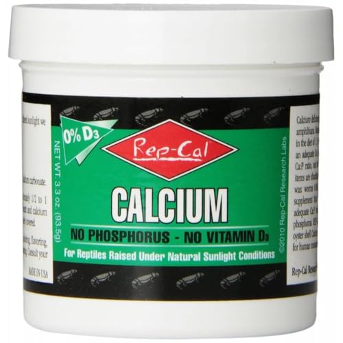 RepCal 0 D3 Calcium No Phosphorus No Vitamin D3 (3.3oz)