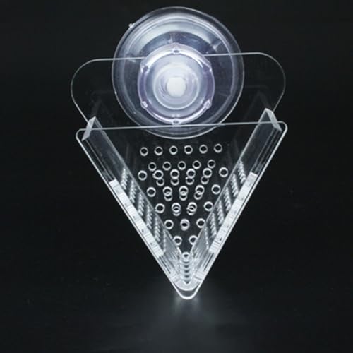 Shrimp Feeding Dish - Transparent Acrylic Cone Worm Feeding Tray, 2.36x1.57x2.36 inches Aquarium Fish Feeder Dish for Betta, Shrimp, Snails, Frogs, Puffers, Turtles and Coral Reef Tanks