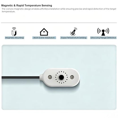 5V USB Digital Temperature Controller | 0-60°C Thermostat Magnetic Probe | 2A 10W Adjustable Thermostat Socket with Magnetic Probe, for USB Fan, Reptile, Aquarium, Greenhouse & AV Cabinet Ventilation