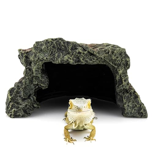 Resin Turtle Tank Accessories – Create an Ideal Hideout and Habitat for Reptiles - size: Medium