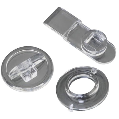 6PCS Acrylic Door Buckle Tongue Lock 1.89 x 1.18 x 0.7in Pet Cage Lock Latch Transparent Hinge Buckle Sliding Door Hasp Door Latch Door Locks