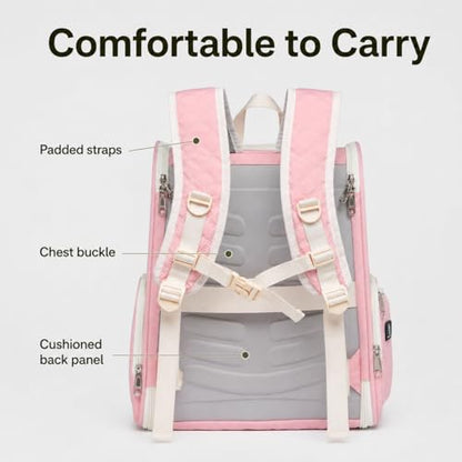 Cat Backpack Carrier for Small Dogs and Medium cat Puppy Kitten Bunny Pet Carrier Backpack Collapsible with Fully Ventilated Mesh with Safety Leash (Pink, 12.9" L x 10.62" W x 15.5" H - M) - color: Pink, size: Medium