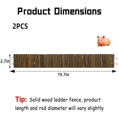 2-Pack Rat Bendy Long Suspension Bridges 19.7 x 2.7 Inch Hamster Climbing Ladder Flexible Wooden Bridge for Dwarf Hamster Sugar Glider Rodents Mouse - size: 2PCS 19.7x2.7in