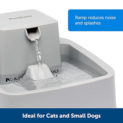 PetSafe Oasys Pet Fountain, 1/2 Gallon (64 oz), Small Dogs & Cats | Adjustable Water Flow, Whisker-Friendly Tray, Dishwasher-Safe, Replaceable Carbon & Foam Filters Included - size: 1/2 Gallon