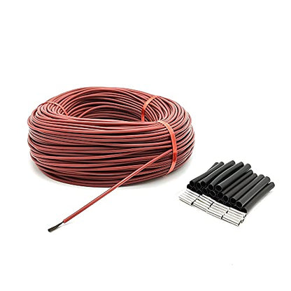 φ3mm 12K 33Ω Carbon Fibre Heating Wire 200℃ High Temperature Far Infrared Silicon Rubber Warm Floor Heating Cable