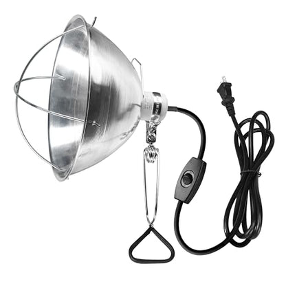 Simple Deluxe Clamp Lamp Light Socket with 10.5 Inch Aluminum Reflector and Bulb Guard, Suit for Max 250 Watt Lamp (No Bulb Included) with 18/2-Gauge 6 Feet Cord, 1-Pack - size: 10.5 Inch (250 Watts), style: 1-Pack New