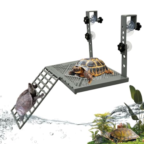 Turtle Dock | Turtle Basking Plàtform Clip On Elevated Feeding Tray | Gallon Tank Floating Turtle Dock for Indoor Outdoor Aquarium Terrarium Habitat Cage Reptile Tortoise Snake Frog