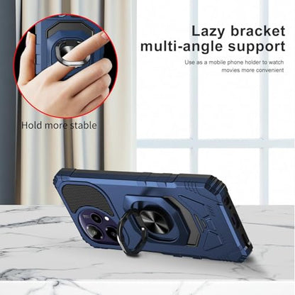 for Cricket Icon Pro SN512C 2026 Robotic Ring Stand Hybrid Cover Phone Case + Extreme Band (Blue) - color: Blue