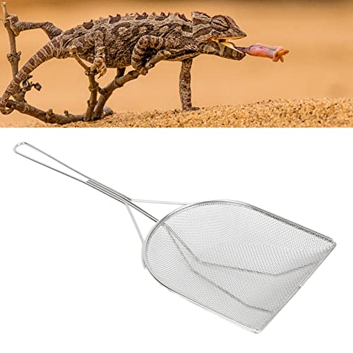 Reptile Sand Shovel Scooper Stainless Steel Fine Durable Litter Corner Cleaner for Reptile Terrarium Tank Box Tortoise Lizard Snake Scorpion Spider Anole Frogs