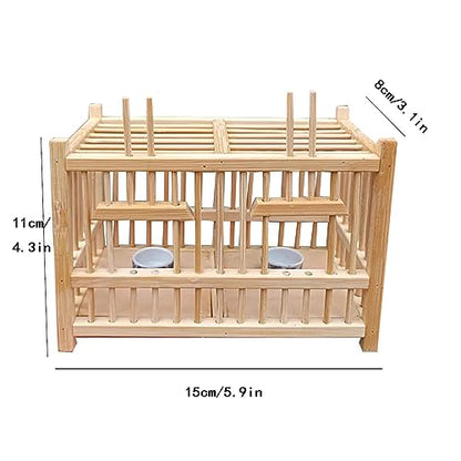 Small Reptile Animals Terrarium. Insect Enclosure. Crickets, Snails, Spiders, Cockroach ，Tarantula ，Caterpillar，Cages. Luxury Houses, Double Room. Bamboo (B)