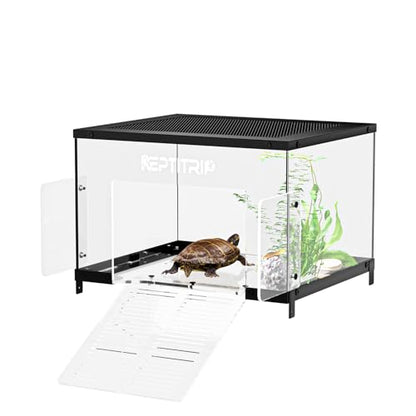 Turtle Basking Platform for 10-13 Inchs Wide Aquariums - Last Long Stainless Steel Supports & Mesh, Non-Slip Ramp for Aquatic Turtles, Turtle Tank Accessories(Large) - size: Fit 10-13 Inchs Wide