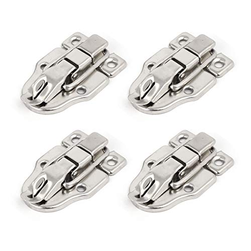 BfyBest Wood Box Toolbox Cabinet Metal Spring Loaded Latches Catch Toggle Hasp (Pack of 4)
