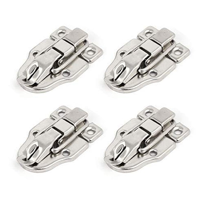 BfyBest Wood Box Toolbox Cabinet Metal Spring Loaded Latches Catch Toggle Hasp (Pack of 4)