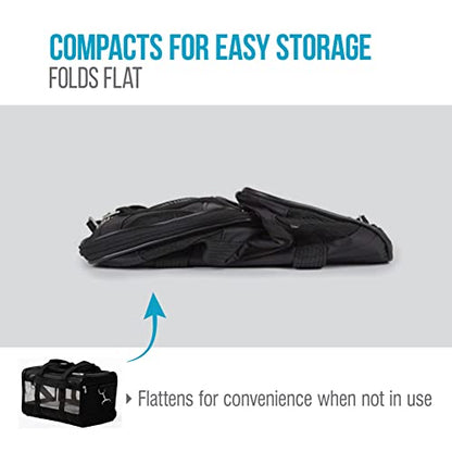 Sherpa Original Deluxe Travel Pet Carrier, Airline Approved & Guaranteed On Board - Black, Small - size: 15.0"L x 10.0"W x 8.5"H