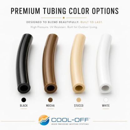 60’ High-Pressure Mist Cooling System Kit with Premium Edition Remote Pump W/App Control Comes with the CO150 Pump (.006-30 nozzles) (Black 1/4" Tubing 60 ft) - color: 60' w/ 30- .006" Nozzles For Dry Humid Climates
