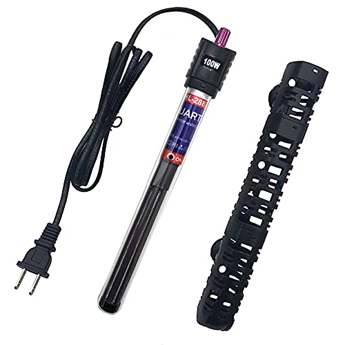 Aquarium Heater 100W/300W/500W Fish Tank Heater Submersible Auto Thermostat Turtle Tank Heater 10-90 Gallon with Protective Sleeve and 3 Suckers - color: 100W (for 10-30 gallon)