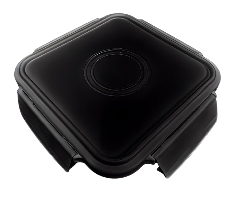 4 Gallon Square Food Grade Bucket Pail with Plastic Handles and Lid (Pack of 3) Made in USA containers (Magenta - Black lids) - color: Magenta - Black Lids