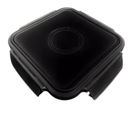 4 Gallon Square Food Grade Bucket Pail with Plastic Handles and Lid (Pack of 3) Made in USA containers (Magenta - Black lids) - color: Magenta - Black Lids