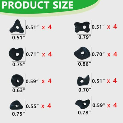 32PCS Rock Climbing Holds for Bearded Dragons Climbing Rock Wall Grips for Bearded Dragons Tank Accessories Reptiles Toy Rock Wall Holds (Not Glue) - color: Black