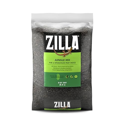 Zilla Pet Reptile Terrarium Substrate Bedding, Jungle Mix, for Frogs, Rainforest Geckos, Toads and Snakes, 8 Quart | For Frogs, Rainforest Geckos, Toads and Snakes - size: 8 Quarts (Pack of 1)