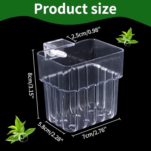 Aquarium Plant Holder,2Pack Transparent Hanging Pot for Fish Tank Aquatic Plant Cultivation and Aquascape Decorations Planter Cups with Hook and Screws