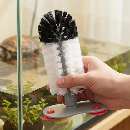 Turtle Brush Convenient Storage 2pcs with Suction Cup Abs Material Turtle Scrub Brush for Tank Cleaning and Slip-Resistant Design for Aquarium and Terrarium for Reptile Shell