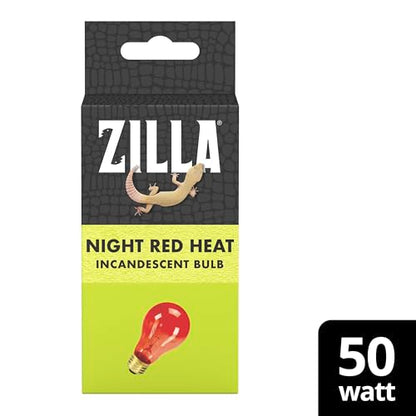 Zilla Incandescent Bulb, Night Red, Ideal for Nocturnal Reptile Species - size: 50 Watts, style: Night Red