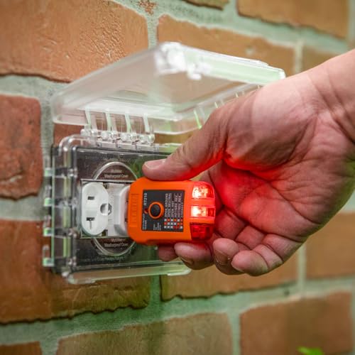 Klein Tools IR1KIT Infrared Thermometer and GFCI Receptacle Tester Kit, Non-Contact Digital Temperature Measurement and Electrical Tester - style: IR Thermometer w/GFCI Tester