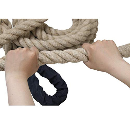 Perantlb Outdoor Climbing Rope for Fitness and Strength Training, Workout Gym Climbing Rope, 1.5'' in Diameter, Length Available: 8,10, 15, 20, 25, 30,40, 50 Feet… - size: 30 ft, style: With Hook
