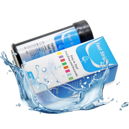 Water Hardness Test Strips 100Pcs Hard Water Test Kit Fast & Accurate Water Testing for Hardness Water Testing Kits for Drinking Water (Model DF009)