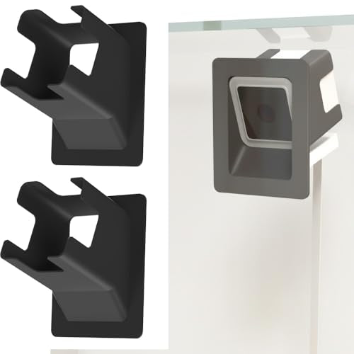 2 Pack Angled Window Mount for Wyze Cam V4 V3, Tilts 20 Degrees | 20 Degrees Tilt Wyze V4 Window Mount for Indoor/Outdoor Monitoring , No Reflection , No-Drill , Through Glass for Wyze Cam - color: Black, size: Pack of 2