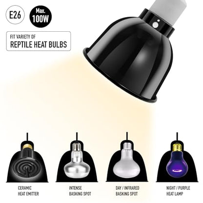 Reptile Light Fixture, 5.5'' Standard Dome for Reptile Basking Bulb Light/Heat Lamp/Ceramic Heat Emitter, 5.5 Inch Light Dome - size: 5.5'' Standard Dome