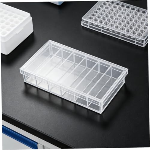 Acrylic Incubation Tray with Lid 6-Compartment 6.6x3.8 Fish Breeding Box for Laboratory Research and Aquarium Fish Egg Hatching