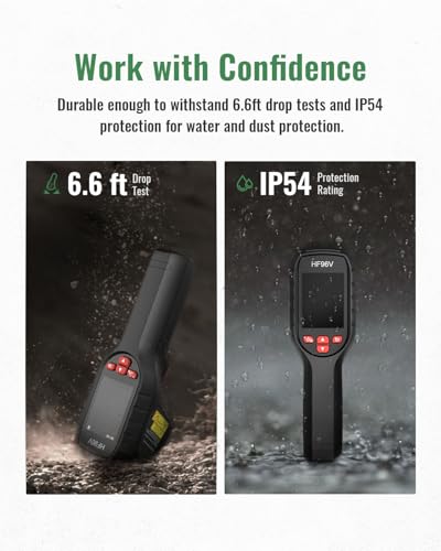 HF96V Thermal Camera with Visual Camera & Laser Pointer, Intelligent Scene Detection, 240 * 240 Super Resolution Thermal Imaging Camera,25 Hz, 50° FOV, -4°F to 1022°F, IP54 Infrared Camera