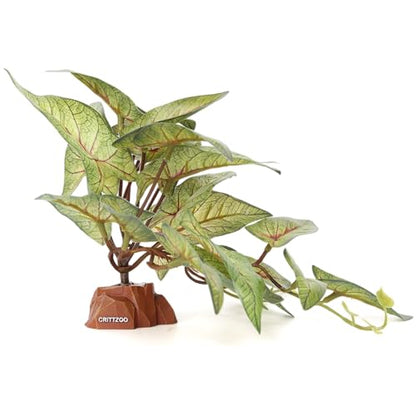 Reptile Fake Plants Terrarium Decor fit Leopard Gecko Snake - color: Fake Arrowhead Plants
