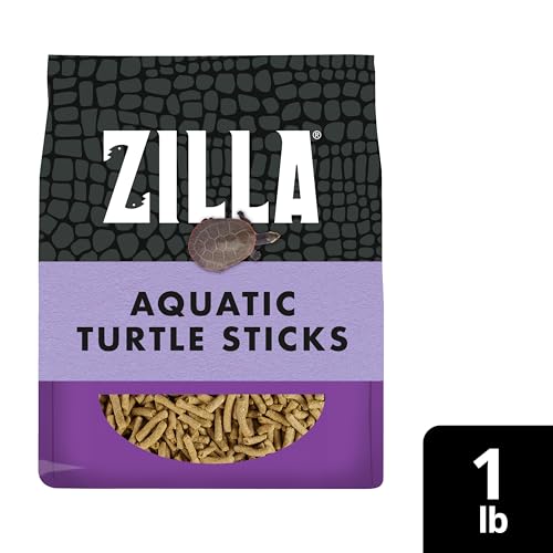 Zilla Pet Aquatic Turtle Sticks, Natural with Added Vitamins and Minerals, Nutrient-Rich Floating Food for Turtles, 1 lb - size: 1 Pound (Pack of 1)