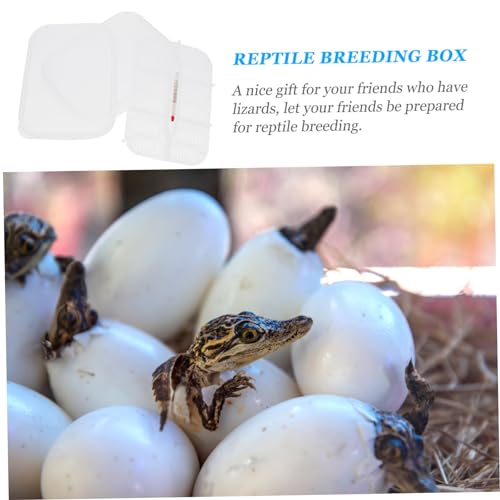 YARNOW 12-Compartment Reptile Egg Incubator for Gecko and Lizard Breeding Durable Incubation Tray Temperature Control