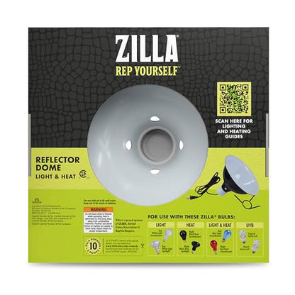 Zilla Pet Reptile Premium Heat Lamp Reflector Dome Fixture, 8.5 Inches - size: 8.5 Inch (Pack of 1)