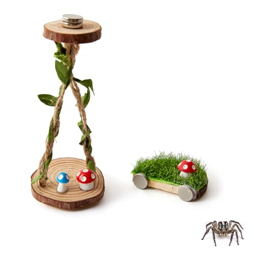 2 Pcs Jumping Spider Accessories Set Jumping Spider Accessories with Climbing Swing and Spider Enclosure Ledges for Reptile Jumping Spider Enclosure Decor