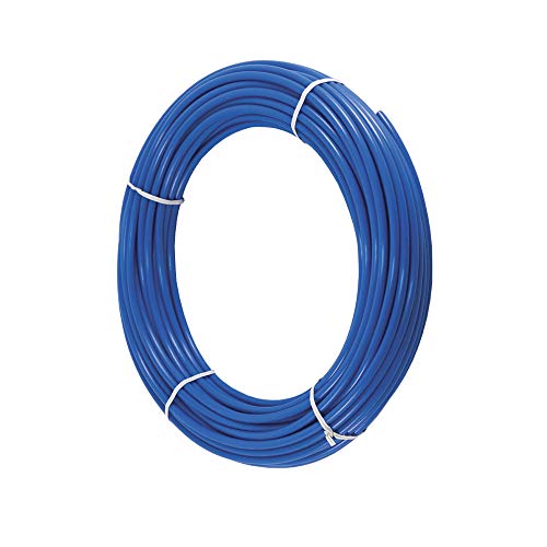 100FT Blue 1/4 Inch O.D.NSF Certified CCK RO Tubing at 70°F-120PSI to 150°F-60PSI 1/4" Flexible water pipes 1/4-inch Plastic Tubing（100 Feet) - color: Blue 1/4" 100ft(30m)