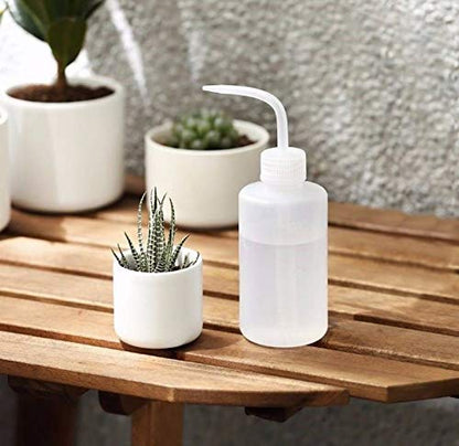 Mkono 2 Pack Squeeze Succulent Watering Bottle, 250ML & 500ML Waterer Can | Small White Can,Bend Mouth Precise Pouring, for Seedlings & African Violets,Safety Plastic, Indoor House Plant Flower Use