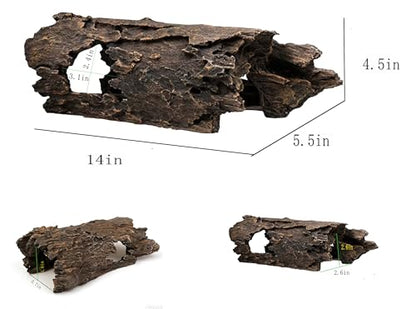 Large Reptile Hide Cave-Aquarium Decor for Snakes & Fish - size: Large