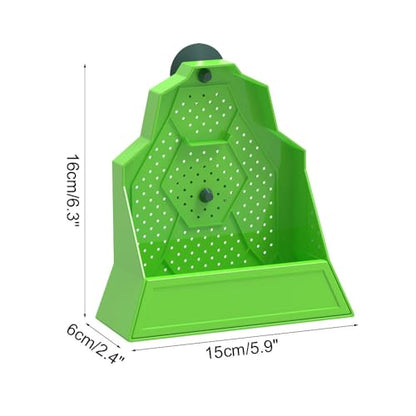 Reptile Bug Feed Bowl, Suction Cup Hanger Escapeproof Bugs Feeder Box with Ventilation Holes, Wall-Mounted Hunting Food Bowl for Lizard Bearded Dragon Frog - size: Medium 15*6*16cm/5.9*2.4*6.3"