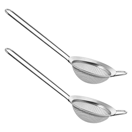 Abaodam 2pcs Stainless Steel Reptile Sand Shovel Fine Mesh Substrate Scoop for Cleaning Tortoise Lizard Litter Edges for Reptile Care
