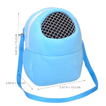 2pcs Small Animal Carrier Bag for Hamster and Chinchilla, Breathable Velvet Travel Backpack Featuring Reliable Closure and Versatile Storage Pockets, for Outings and Daily Use